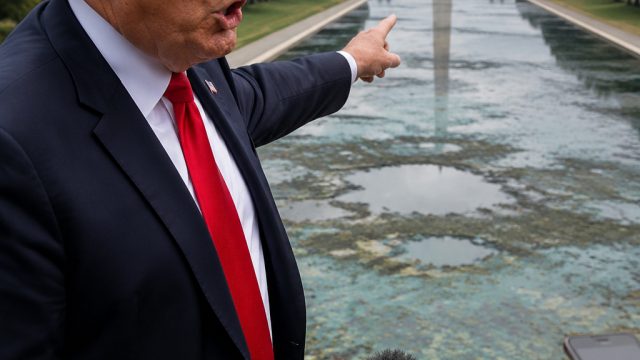Trump Blames Others for Reflecting Pool's Deterioration