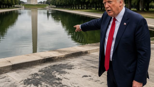 Trump's Claims of Vandalism at the Reflecting Pool Spark Controversy | 1 sangat hoki slot, unico liv